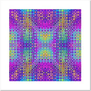 Violet, purple, blue and pink pattern Posters and Art